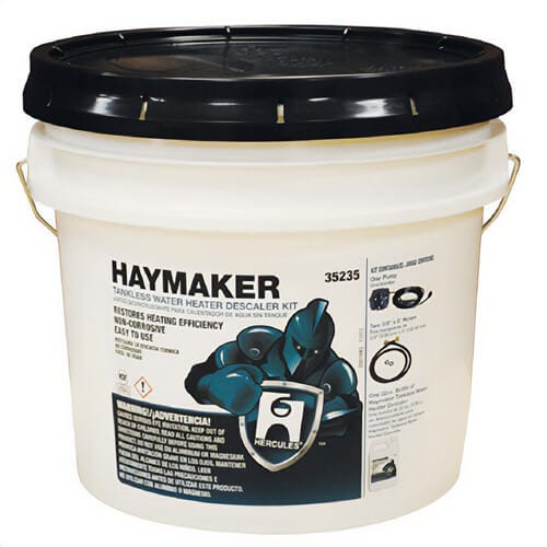 Oatey® Hercules® Haymaker® 35235 Tankless Water Heater Descaler Kit, 3.5 gal Bucket, Liquid Form, Slight Sugary Odor/Scent