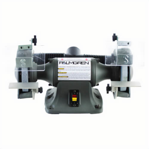 Palmgren® 9682061 Powergrind™ Heavy Duty Bench Grinder with Wheel Guards, 6 in dia, 1/2 in, 3,450 RPM, 1/3 hp