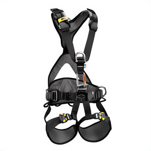 Petzl® C071DA00 AVAO® BOD FAST Int'l Full Body Harness, ANSI, CSA and NFPA, Black/Yellow, 70-93 cm Belt Length, SZ 1