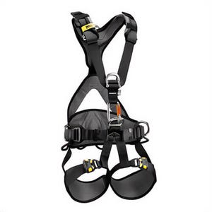 Petzl® C071DA00 AVAO® BOD FAST Int'l Full Body Harness, ANSI, CSA and NFPA, Black/Yellow, 70-93 cm Belt Length, SZ 1