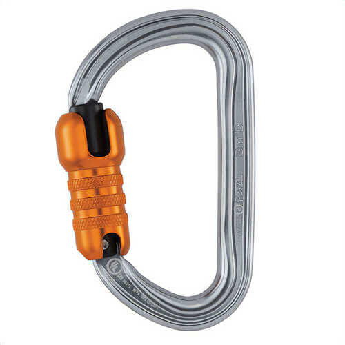 Petzl® M032AA00 Bm'D Lightweight Asymmetrical Carabiner, Triact-Lock, 18mm Gate Opening, Gray