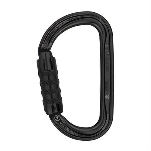 Petzl® M34A TLN Am'D Lightweight Asymmetrical Carabiner, Triact-Lock, 24mm Gate Opening, Black