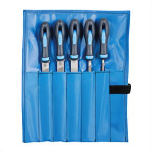 Pferd 16077 American Pattern Machinist File Set, 5 pc, 7-1/4 in Length of Cut, Bastard Cut