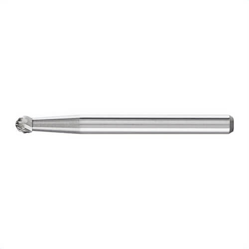 Pferd 23242 Universal Line Premium Grade Carbide Burr, Ball (Shape SD) Head, 1/8 in dia Head, 3/32 in L of Cut, 1-1/2 in OAL, Double Cut Cut