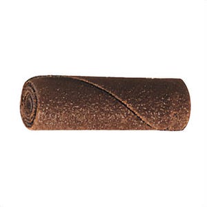 Pferd PoliRoll® 41524 Untapered Coated Cartridge Roll, 3/8 in dia x 1 in OAL, 1/8 in Pilot Hole, 80 Grit, Aluminum Oxide Abrasive