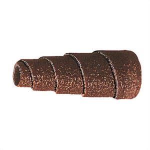 Pferd PoliRoll® 41837 Tapered Coated Cartridge Roll, 1/2 in dia x 2 in OAL, 1/8 in Pilot Hole, 60 Grit, Aluminum Oxide Abrasive