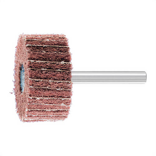 Pferd 46225 Polinox® PNZ A Type PNZ Mount Coated Flap Wheel, 1-1/2 in dia Wheel, 3/4 in W Face, 1/4 in dia Shank, 180 grit