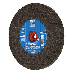 Pferd 61736 Universal Line PS-Forte Flat Bench and Pedestal Grinding Wheel, 6 in dia x 1/2 in thick