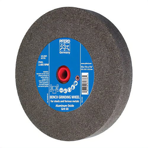 Pferd 61776 Universal Line PS-Forte Universal Line PS-Forte Flat Bench and Pedestal Grinding Wheel, 10 in dia x 1-1/2 in Thick