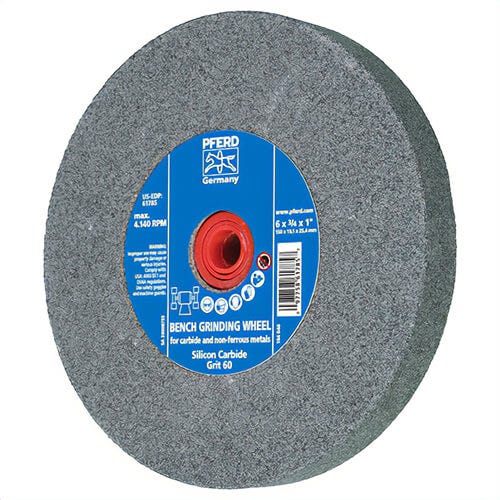 Pferd Universal Line PS-Forte 61785 Universal Line PS-Forte Flat Bench and Pedestal Grinding Wheel, 6 in dia x 3/4 in Thick, 1 in Center Hole