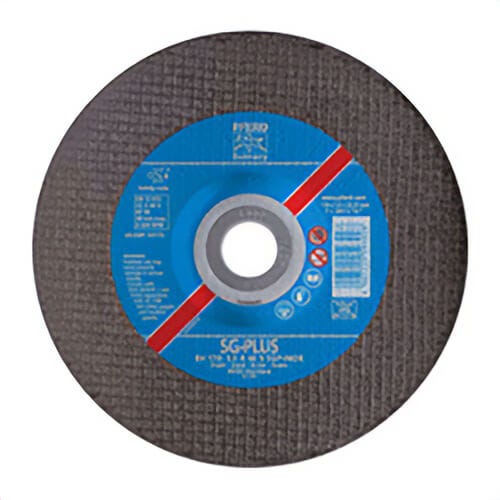 Pferd 63175 Special Line SG-PLUS Depressed Center Cut-Off Wheel, 7 in dia x 0.045 in thick, 7/8 in Center Hole, 46 Grit, Aluminum Oxide Abrasive