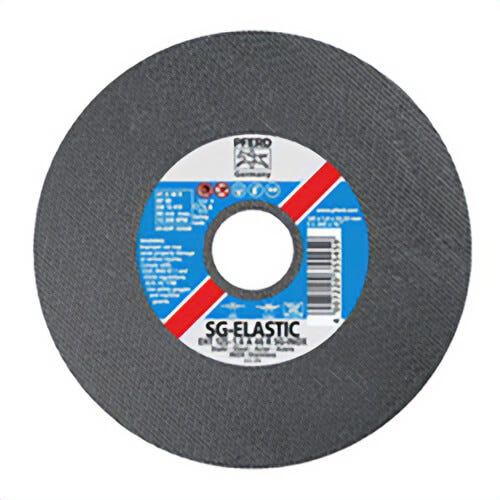 Pferd 63608 Performance Line SG-ELASTIC Flat Cut-Off Wheel, 5 in dia x 0.045 in thick, 7/8 in Center Hole, 46 Grit, Aluminum Oxide Abrasive