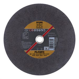Pferd 64492 Universal Line PS-Forte Type 1 Cut-Off Wheel, 14 in dia x 3/32 in Thick, 1 in Center Hole, 36 Grit, Aluminum Oxide Abrasive