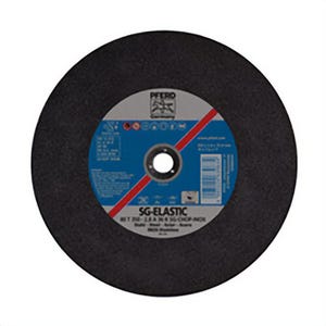 Pferd 64508 Performance Line SG-ELASTIC Flat Cut-Off Wheel, 14 in dia x 3/32 in Thick, 1 in Center Hole, 36 Grit, Aluminum Oxide Abrasive