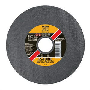 Pferd 69305 Universal Line PS-Forte Flat Cut-Off Wheel, 3 in dia x 1/16 in thick, 1/4 in Center Hole, 36 Grit, Aluminum Oxide Abrasive