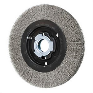 Pferd 81172 Medium Face Wheel Brush with (2) 1/2 x 1/4 in Keyways, 8 in dia Brush, 1-1/16 in W Face, 2 in Arbor