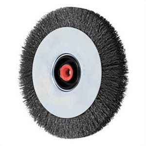 Pferd EZmountâ„¢ 81478 Wheel Brush, 8 in dia Brush, 7/8 in W Face, 0.014 in dia Crimped Filament/Wire, 2 in Arbor Hole