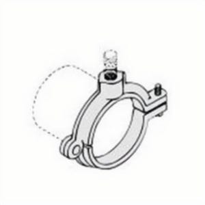 PHD 508R3125EG Hinged Extension Split Clamp, 1-1/4 in Pipe/Tube, 3/8 in Rod, 180 lb Load, Malleable Iron, Electro Galvanized