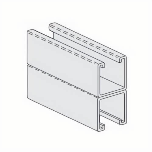 PHD S1011APG Channel, 1-5/8 in W x 3-1/4 in D x 10 ft L x 12 ga thick, Carbon Steel, Pre-Galvanized, Domestic