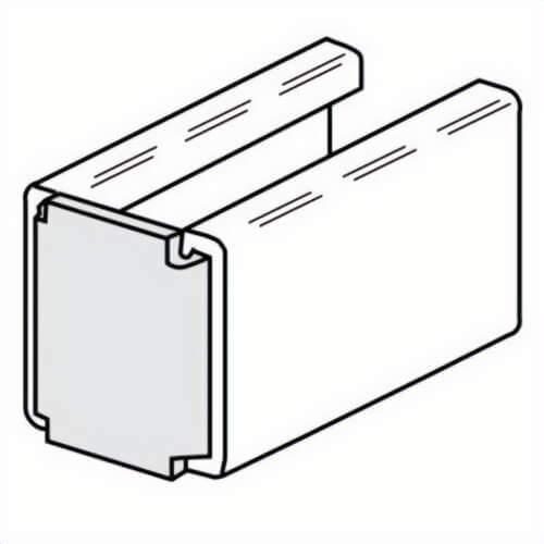 PHD S4406 EG Type A End Cap, for use with Fig 1300 Strut, Carbon Steel, Electro-Galvanized