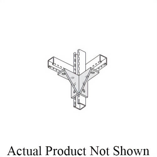PHD S5665 EG Gussetted Double Corner Connector, 8 Holes, Low Carbon Steel