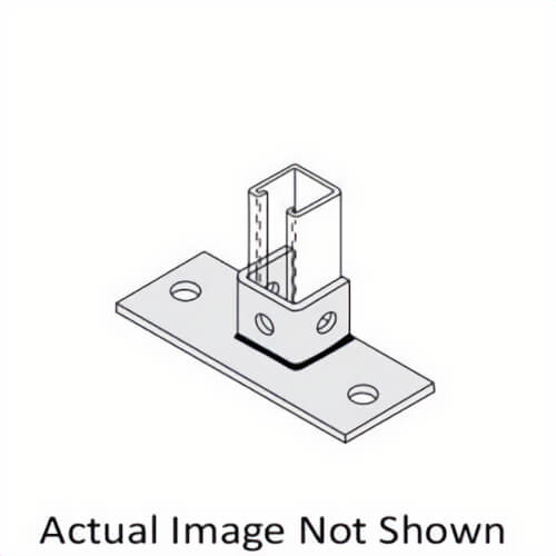 PHD S6015 EG Post Base, 1-5/8 in Base, For Use with 1-5/8 in Strut, Low Carbon Steel