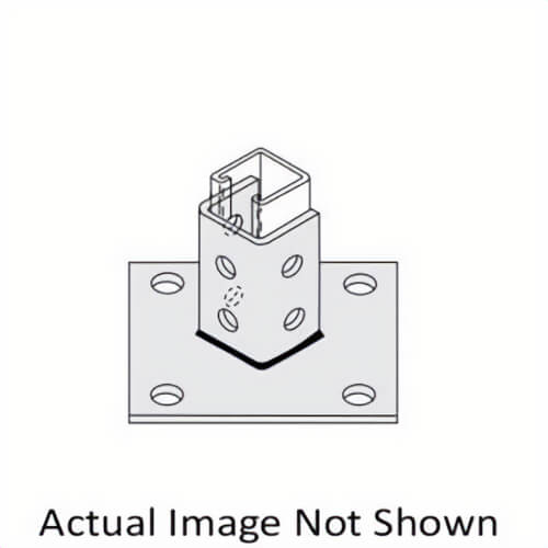 PHD S6020 EG Post Base, 3-1/2 in Base, For Use with 1-5/8 in Strut, Low Carbon Steel