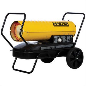 Master® MH-190T-KFA Air Forced Torpedo Heater, 190000 Btu/hr, Kerosene/Diesel Fuel, 13 gal Tank, 1.42 GPH Fuel