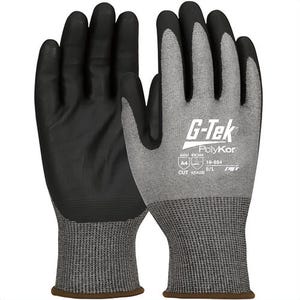 G-Tek® 16-854/XL PolyKor® Foam Grip Cut-Resistant Gloves, XL, Nitrile Coating, Nitrile/PolyKor®, Knit Wrist Cuff