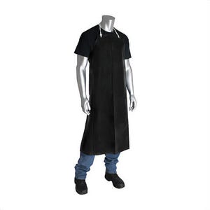 PIP® 200-12501 Disposable Bib Apron, Black, Neoprene, 45 in L