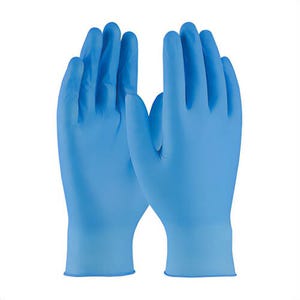 PIP® 29101/XL Disposable Liquid-Proof Gloves, Extra-Large, Nitrile, Blue, Powder-Free, Textured, 4 mm thick