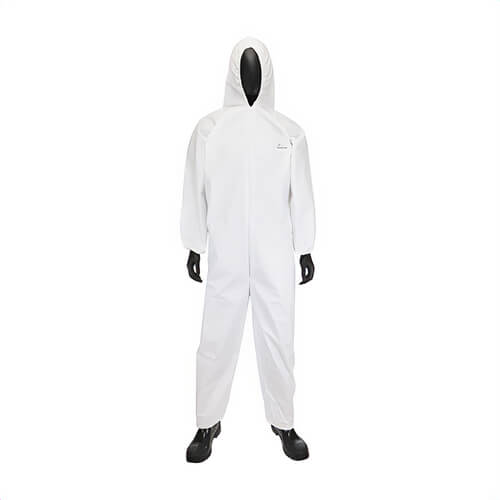PIP® 3606/6XL Posi-Wear® BA™ Coverall with Attached Hood, Latex-Free, Disposable, 6XL, White, Film Laminate/Polypropylene
