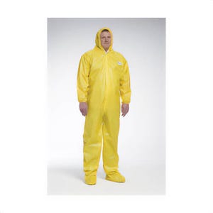 PIP® 3679B/5XL 3679B Posi-Wear® UB Plus™ Ultimate Barrier Disposable Coverall with Elastic Ankle, 5 XL, Yellow, 34.6 in Chest