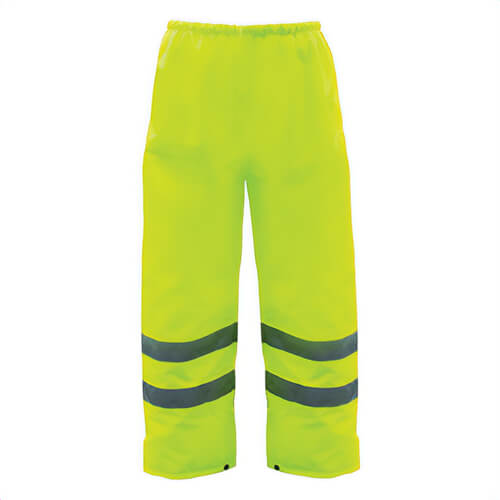 PIP® 3NR4000X Boss® Class E Insulated Rain Pant, 48 in Waist, Hi-Viz Yellow, Polyester