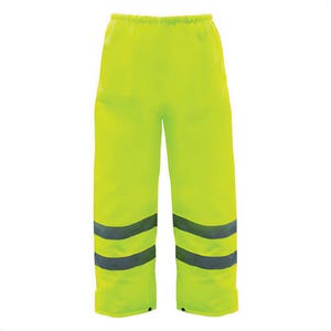 PIP® 3NR4000X Boss® Class E Insulated Rain Pant, 48 in Waist, Hi-Viz Yellow, Polyester