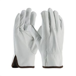 PIP® 68-165/XXL Superior-Grade Gloves, Cut and Sewn, Keystone Thumb Style, 2XL, Top Grain Cowhide Leather Palm, Natural
