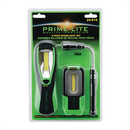 PLT 24-889N 3 pc Multi-Purpose Work Light Set, LED Lamp, 1.63 in L x 8.13 in W x 12.25 in H