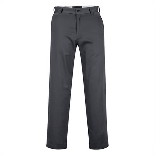 Portwest 2886CGT40 Industrial Work Pants, 4 Pockets, Charcoal Gray, Tall, Size 40