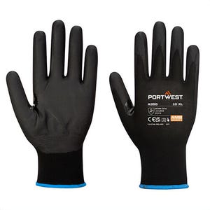 Portwest A355K8RXXL NPR15 Nitrile Foam Touchscreen Glove, Black, 2XL, 12 pk