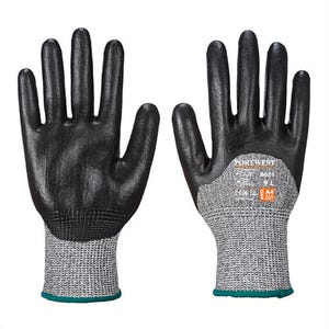 Portwest A621BKRXXXL Cut 3/4 Nitrile Foam Glove, Cut Level A4, Black, 3XL