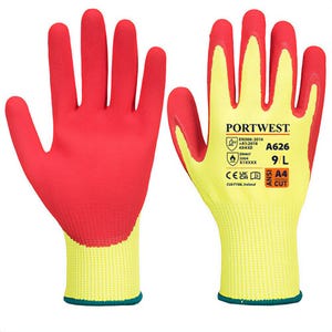 Portwest A626Y5RXXXL Vis-Tex Cut D13 Nitrile, Cut Level A4, Yellow/Red, 3XL
