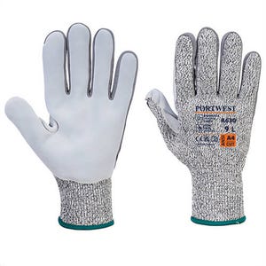 Portwest A630G7RXXL Razor Lite Glove, 480°F+ Contact Heat Protection, ANSI Cut Level A4, ANSI Abrasion Level 5, Gray, 2XL
