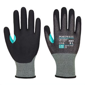 Portwest A661K8RXXL CS Cut E18 Nitrile Glove, Cut Level A5, Black, 2XL