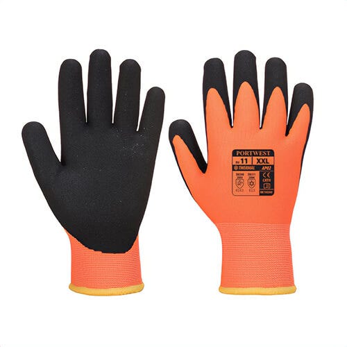 Portwest AP02O8RXXL Thermo Pro Ultra Glove, Water Repellant Nano-Coating, Twin Liner, Orange/Black, 2XL