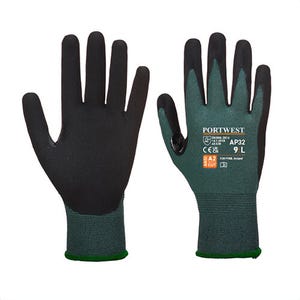 Portwest AP32K7RXXL Dexti Cut Pro Nitrile Glove, Cut Level A2, Black/Gray, 2XL