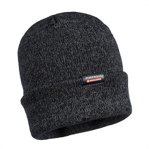 Portwest B026NAR Reflective Knit Hat, Insulatexâ„¢ Lined, Acrylic, InsulatexPro Lining, One Size, Heather Navy