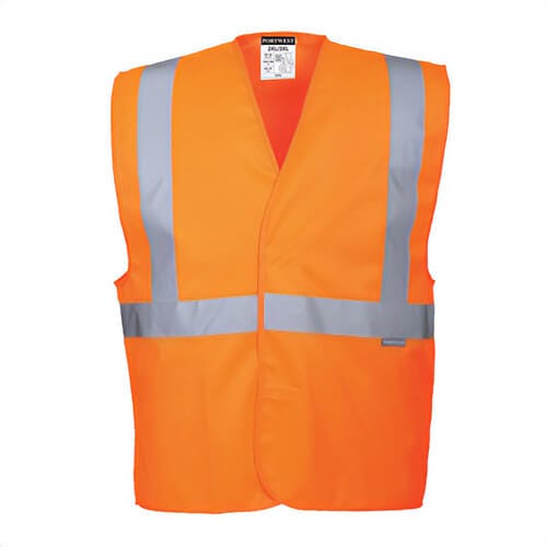 Portwest C472YERXX/3X Hi-Viz Band and Brace Vest, Lightweight, Hook and Loop Closure, Reflective Tape, Yellow, 2XL/3XL