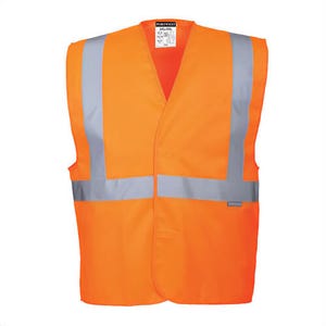 Portwest C472YERXX/3X Hi-Viz Band and Brace Vest, Lightweight, Hook and Loop Closure, Reflective Tape, Yellow, 2XL/3XL