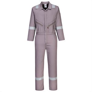 Portwest C814ORRS Ionaâ„¢ Enhanced Cotton Coverall, 8 Pockets, Reflective Tape, Orange, S