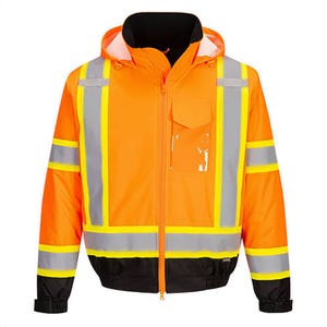 Portwest CA160YBRXXXL Hi-Viz Back Winter Bomber Jacket, Yellow/Black, 3XL